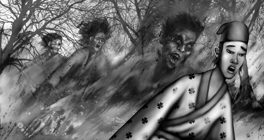 Ilustración de fantasmas