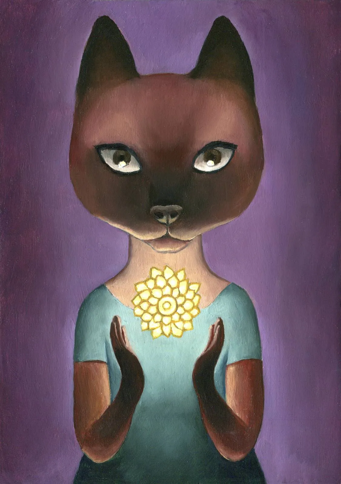 Ilustración de flor dorada