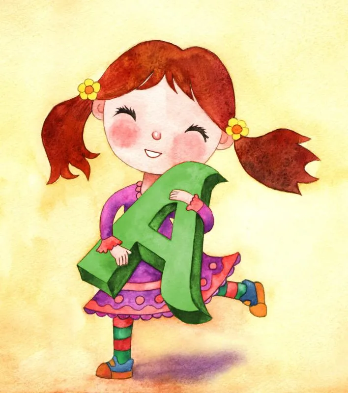 Ilustración de nena a