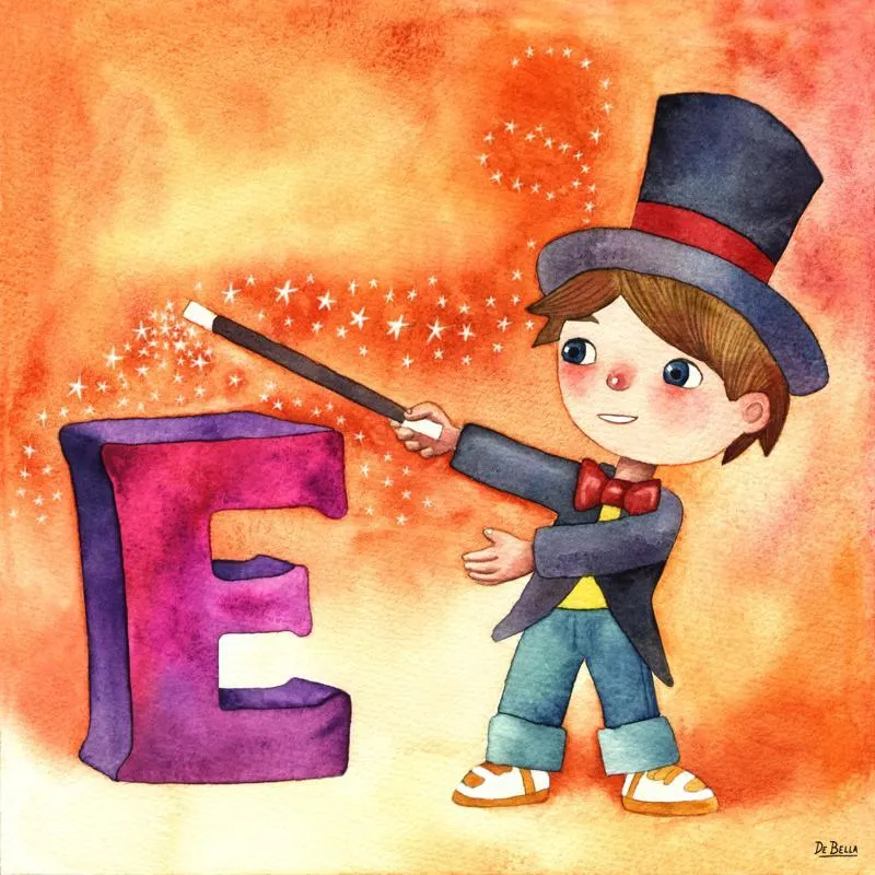 Ilustración de nene e