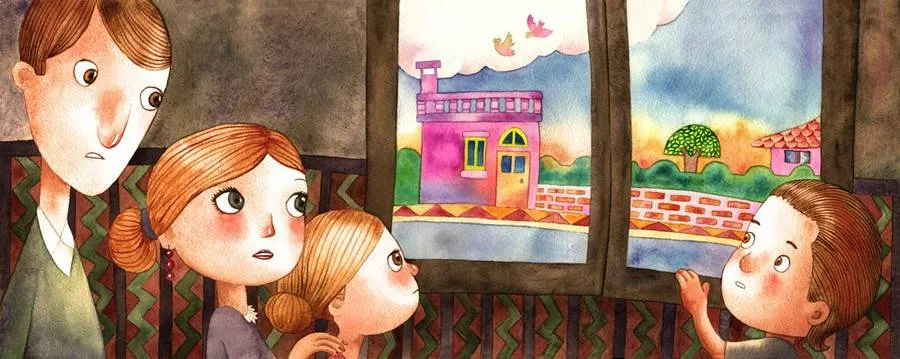 Ilustración de perro paseador