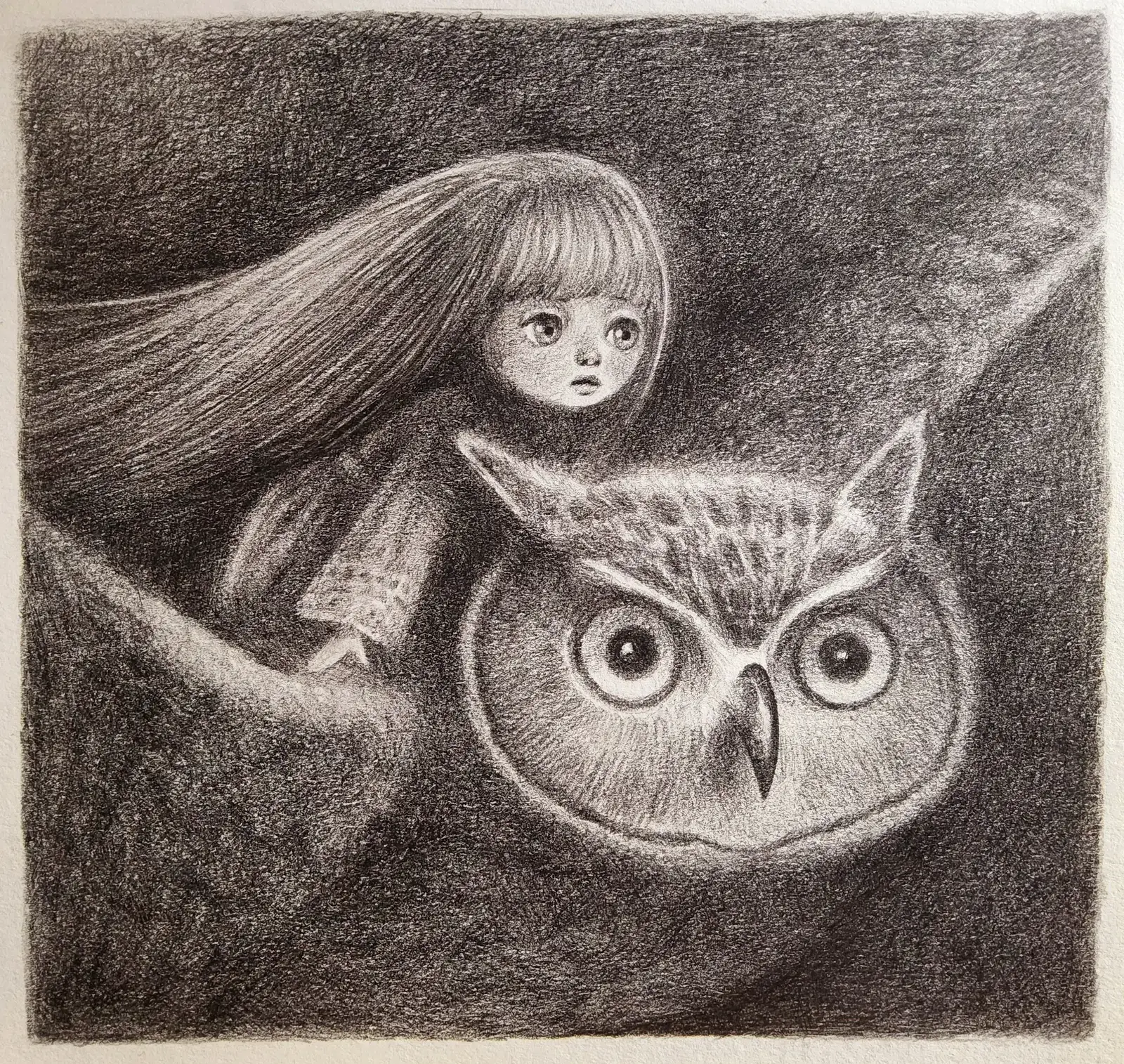 pintura de vuelo nocturno