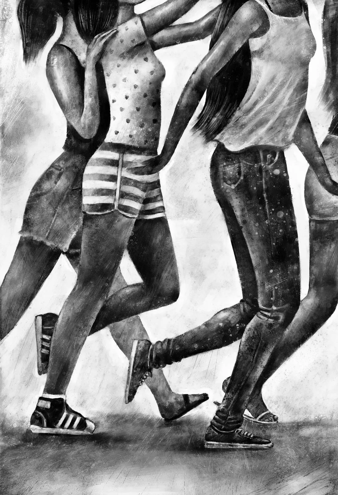 Ilustración de vueltas negras